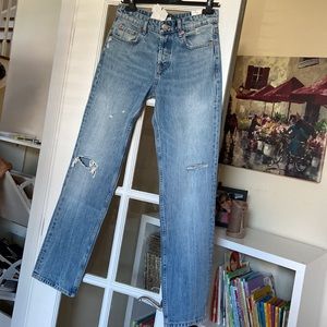 ZARA mid rise straight jeans